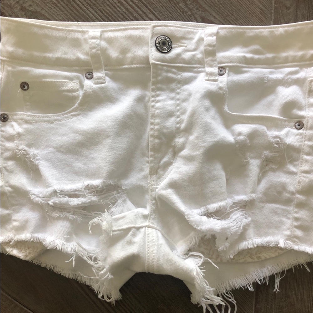 White Shorts | Destroyed White Shorts